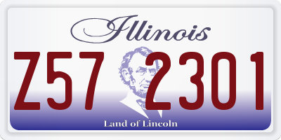 IL license plate Z572301