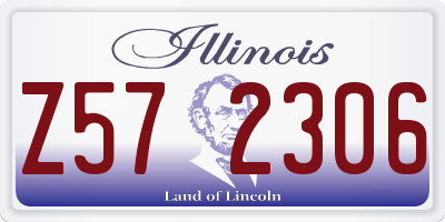 IL license plate Z572306