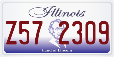 IL license plate Z572309