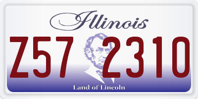 IL license plate Z572310