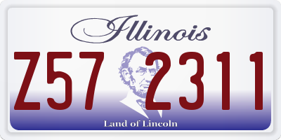 IL license plate Z572311