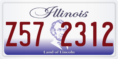 IL license plate Z572312