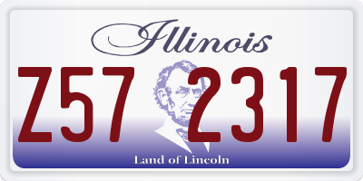 IL license plate Z572317