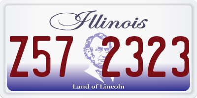 IL license plate Z572323