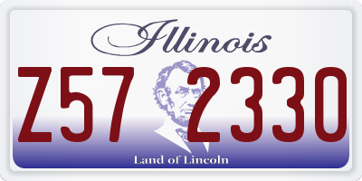 IL license plate Z572330