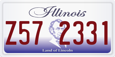 IL license plate Z572331