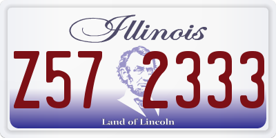 IL license plate Z572333
