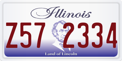 IL license plate Z572334