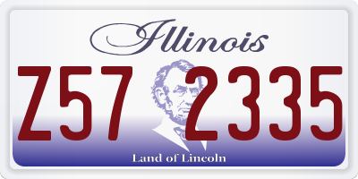 IL license plate Z572335