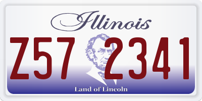 IL license plate Z572341