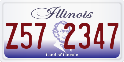 IL license plate Z572347