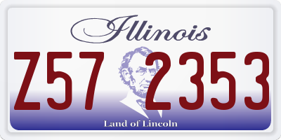 IL license plate Z572353