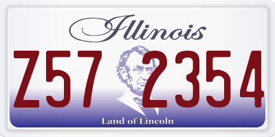 IL license plate Z572354