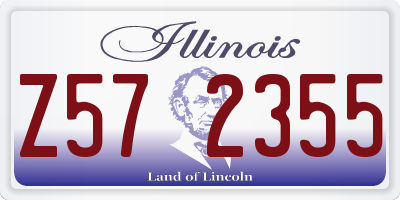 IL license plate Z572355