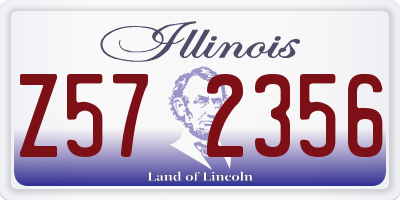 IL license plate Z572356