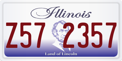 IL license plate Z572357