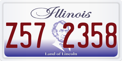 IL license plate Z572358