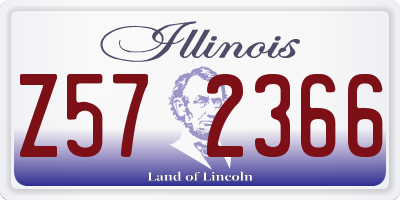 IL license plate Z572366