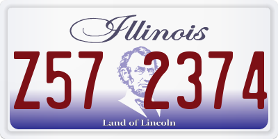 IL license plate Z572374