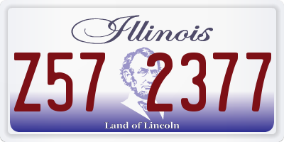 IL license plate Z572377