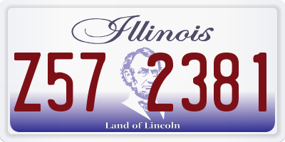 IL license plate Z572381