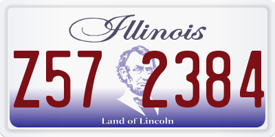 IL license plate Z572384