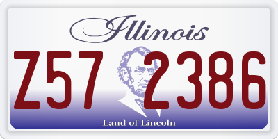 IL license plate Z572386