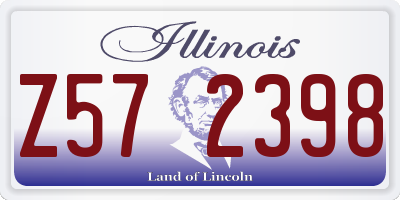 IL license plate Z572398