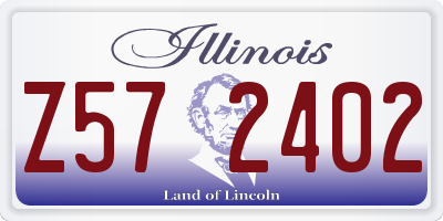 IL license plate Z572402