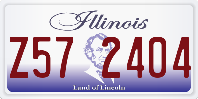 IL license plate Z572404
