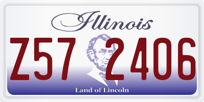 IL license plate Z572406