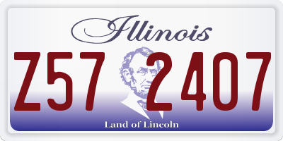 IL license plate Z572407
