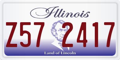 IL license plate Z572417