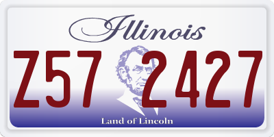 IL license plate Z572427