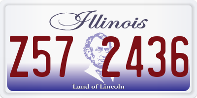 IL license plate Z572436