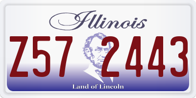 IL license plate Z572443