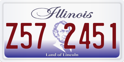 IL license plate Z572451