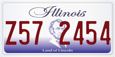 IL license plate Z572454