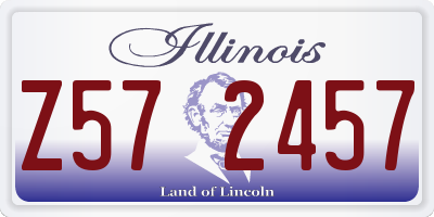 IL license plate Z572457