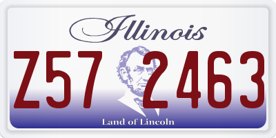 IL license plate Z572463