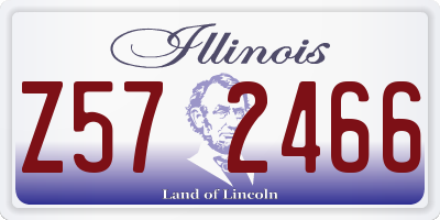 IL license plate Z572466
