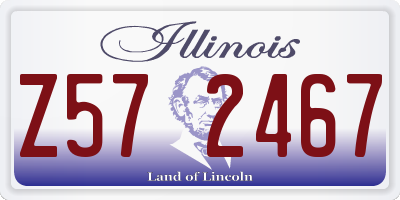 IL license plate Z572467