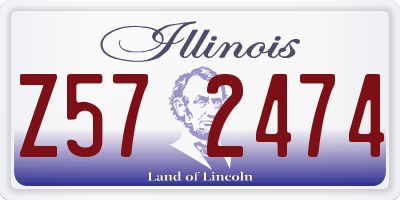 IL license plate Z572474
