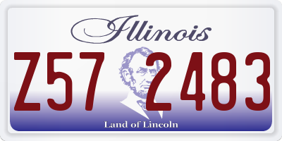 IL license plate Z572483