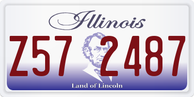 IL license plate Z572487