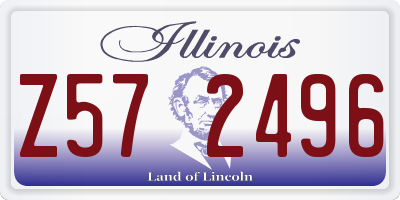IL license plate Z572496
