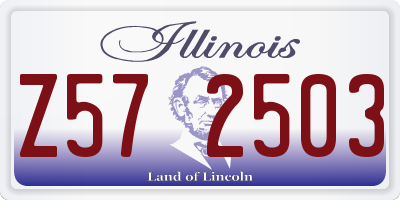 IL license plate Z572503