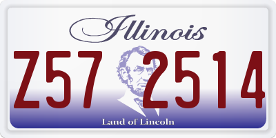 IL license plate Z572514