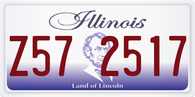IL license plate Z572517