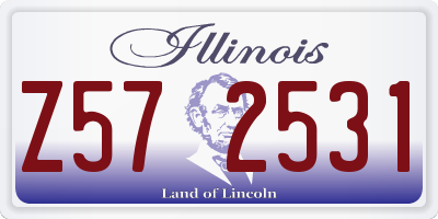 IL license plate Z572531